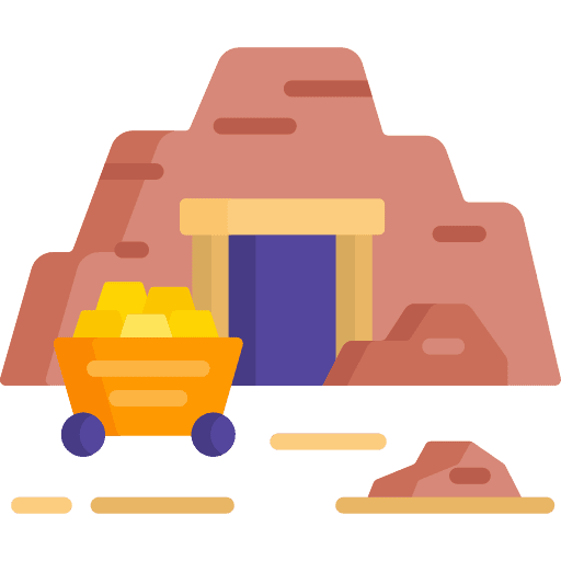 Mine desert load industry icon