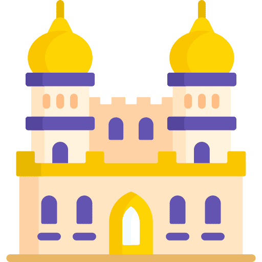 Palace desert mosque palace icon