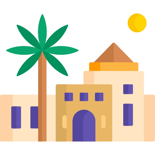 Resort desert rural hotel countryside icon