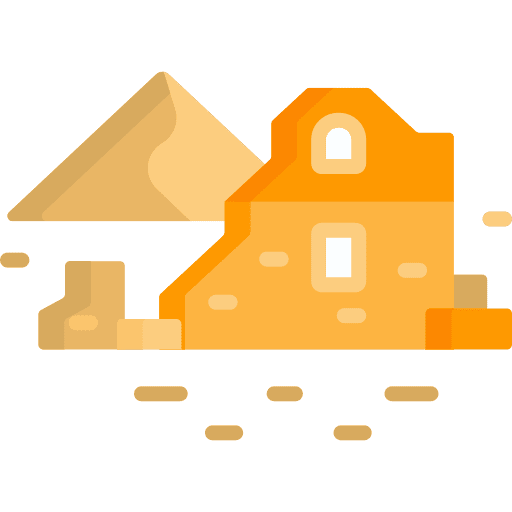 Ruin architecture antique buildings icon