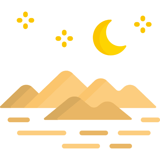 Night mountain nature night icon