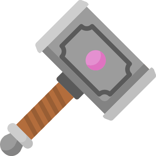 Hammer god hammer nordic icon