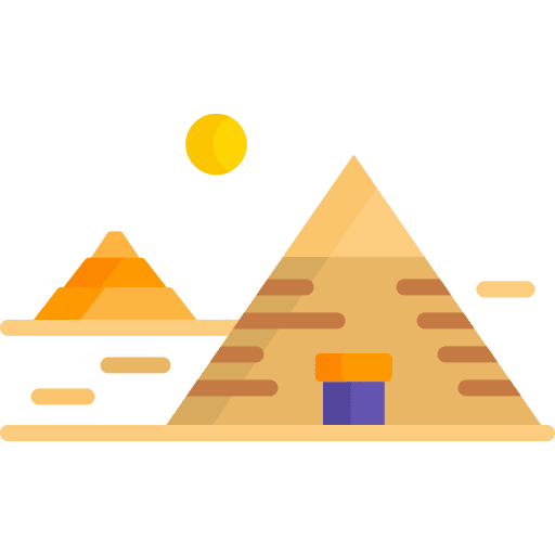 Pyramids architecture and city cultures egypt icon
