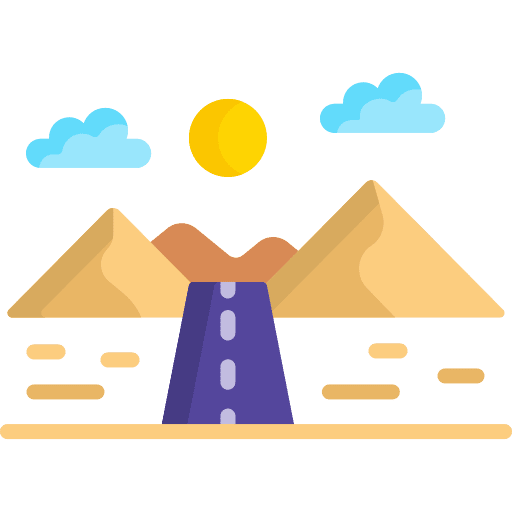 Road sun street transportation icon