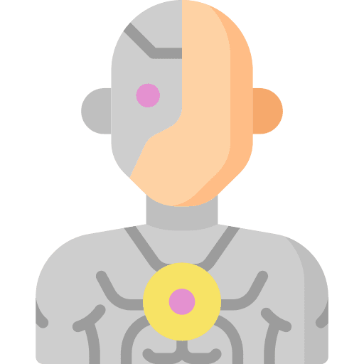 Cyborg science fiction robotics humanoid icon Cyborg science fiction robotics humanoid icon