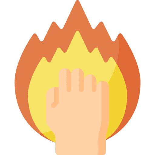 Fire hand fist power icon Fire hand fist power icon