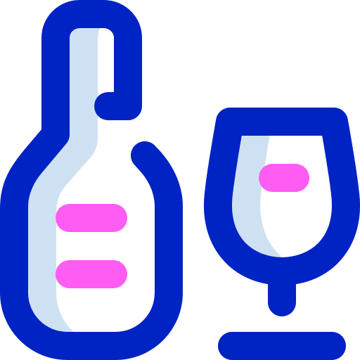 Wine bottle food and restaurant celebration wine glass icon Wine bottle food and restaurant celebration wine glass icon
