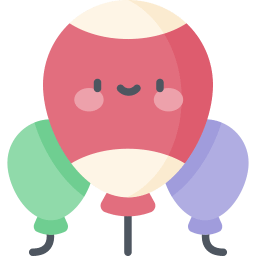 Balloons birthday and party birthday celebration icon