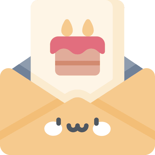 Birthday invitation communications birthday cake envelope icon