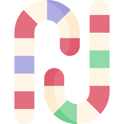 Candy cane food candy fair icon