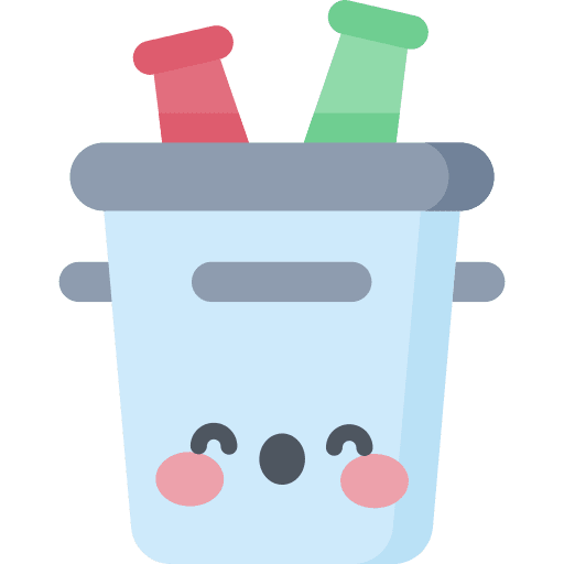 Ice bucket beverage food and restaurant celebration icon