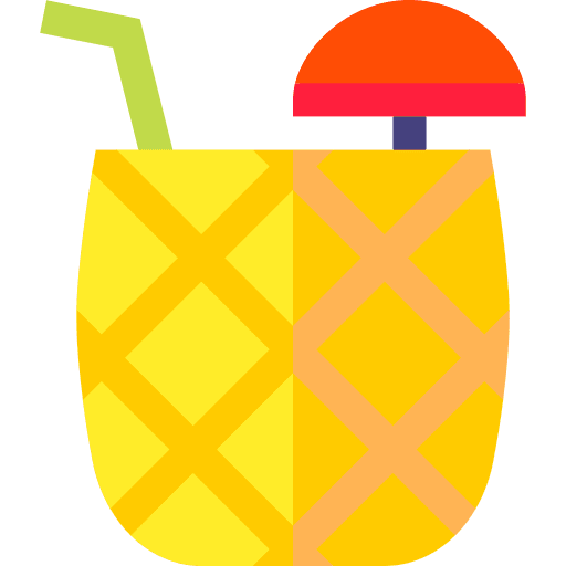 Pineapple party cocktail alcoholic drink icon