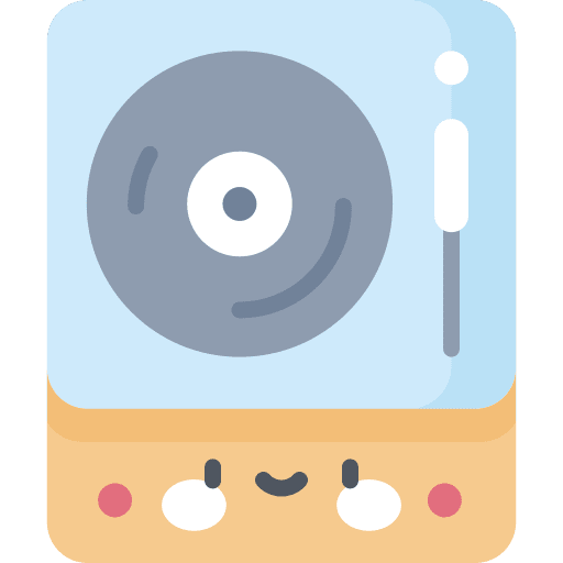 Turntable vinyl player vintage retro icon