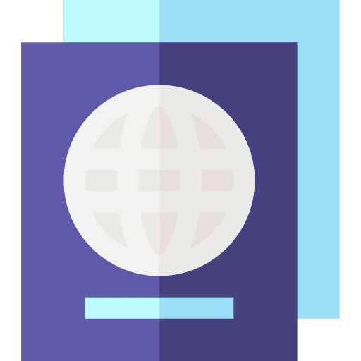 Passport identification travel identity icon Passport identification travel identity icon