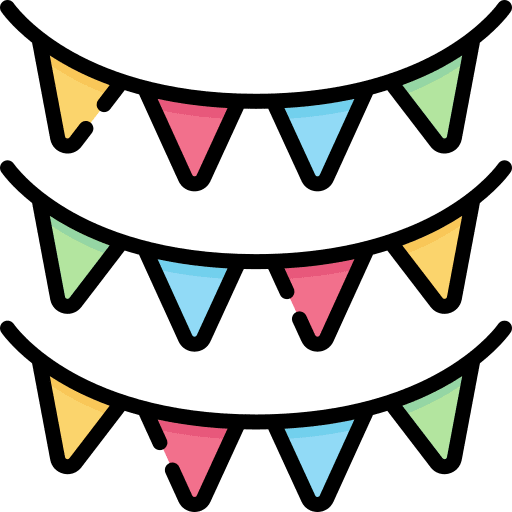 Garland decoration celebration birthday icon Garland decoration celebration birthday icon