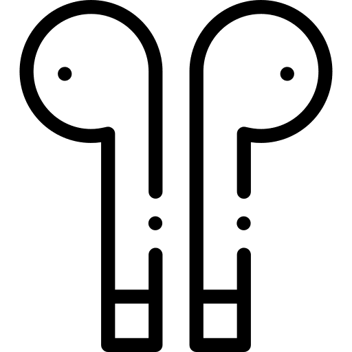 Airpods headphones wireless device icon