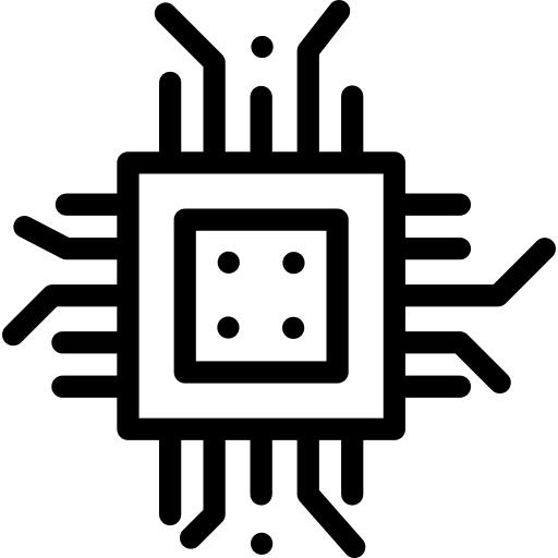 Microchip computer circuit circuit board icon