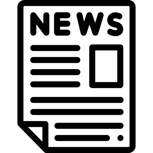 Newspaper interface text lines news report icon