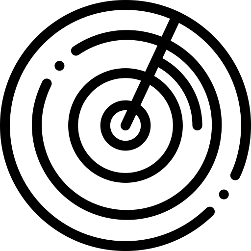 Radar gps location localization icon
