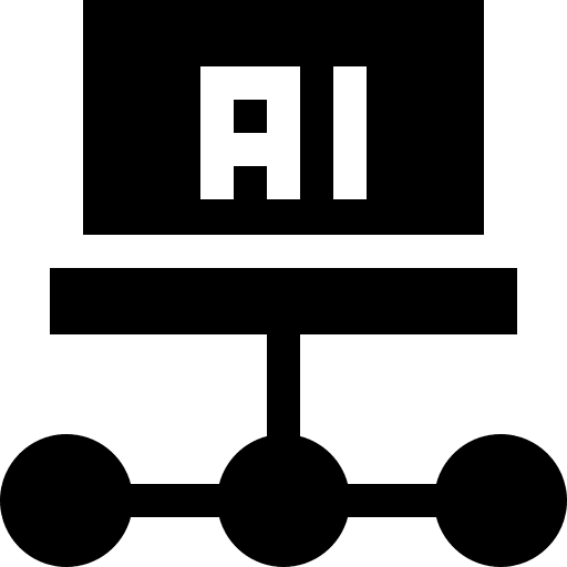 Artificial intelligence connection artificial intelligence technology icon