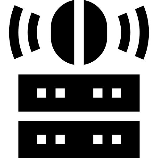 Big data ai electronics audio icon Big data ai electronics audio icon