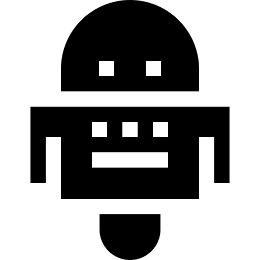 Robot technology machine automaton icon Robot technology machine automaton icon