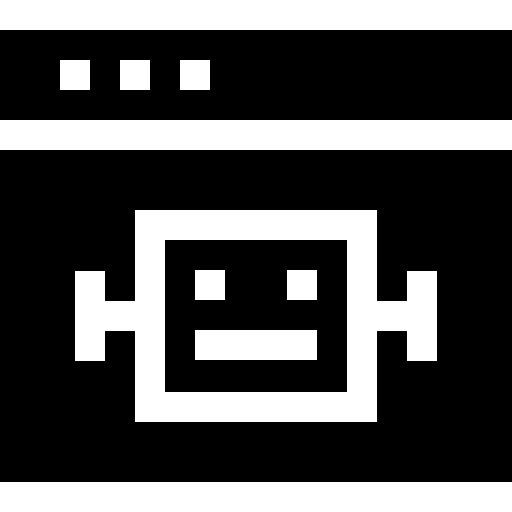 Web internet bot webpage icon Web internet bot webpage icon