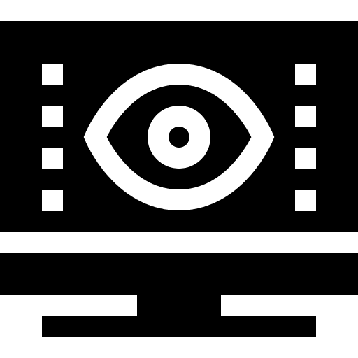 Computer artificial intelligence monitoring technology icon Computer artificial intelligence monitoring technology icon