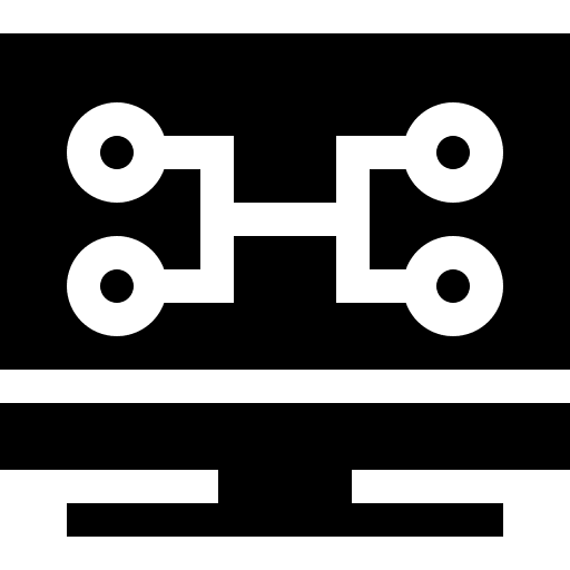 Computer network screen communications icon Computer network screen communications icon