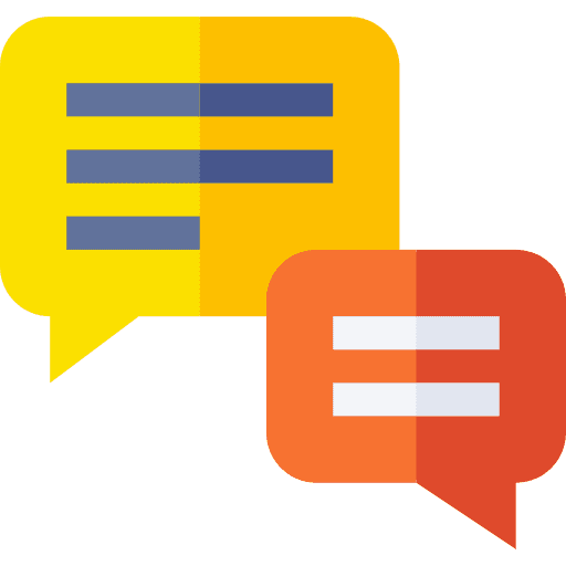 Dialogue speech bubble communications message icon