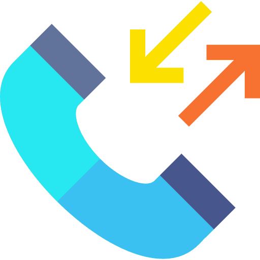 Incoming phone outgoing call receive icon