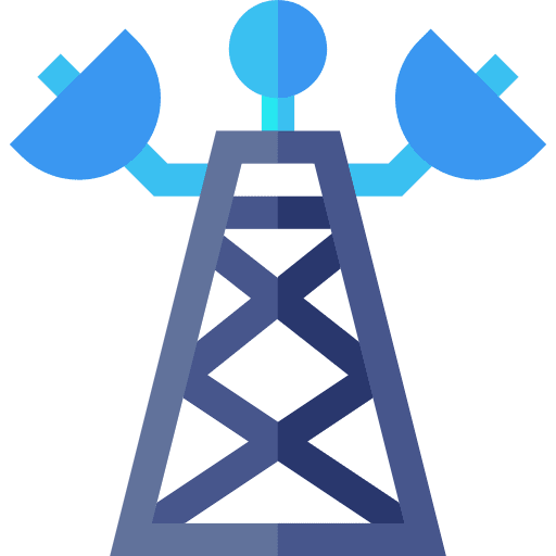 Satellite station satellite communications icon