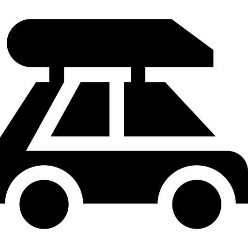 Roof rack car baggage transportation icon