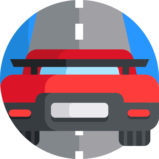 Race car road vehicle transport icon