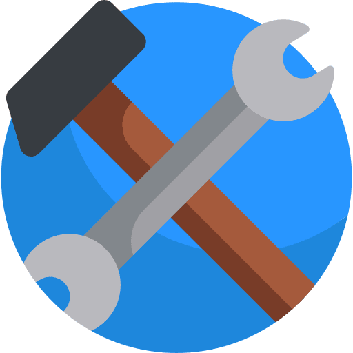 Tools work wrench construction icon