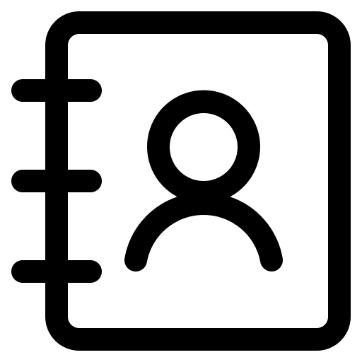 Phone book telephone book user communications icon