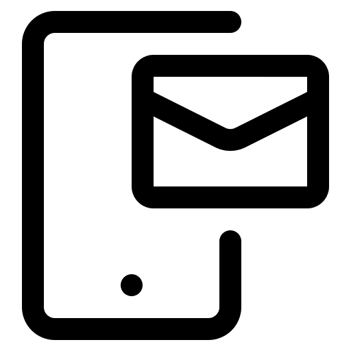 Email communications mobile phone envelope icon Email communications mobile phone envelope icon