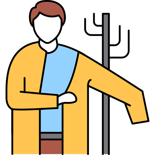 Dressed up man coat cloth icon