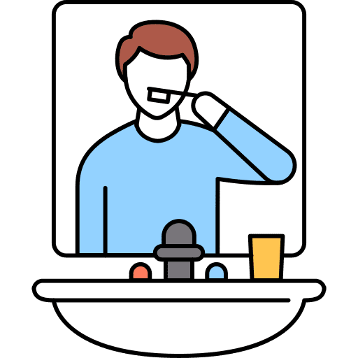Hygiene routine healthcare and medical user man icon Hygiene routine healthcare and medical user man icon