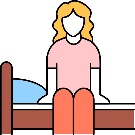 Morning routine people bed morning routine icon