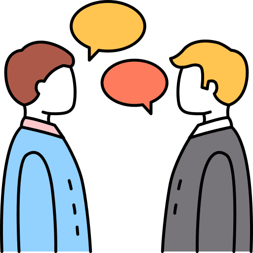 People conversation speaking talk icon