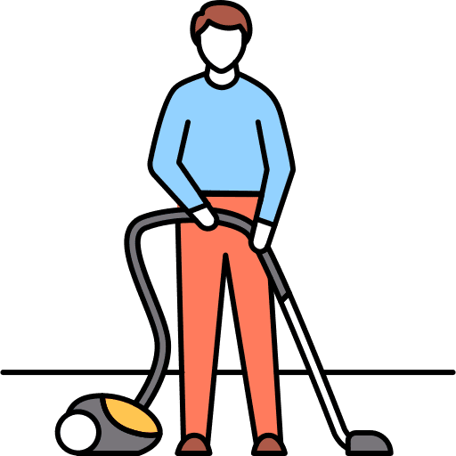 Vacuum cleaner housekeeping household cleaning icon