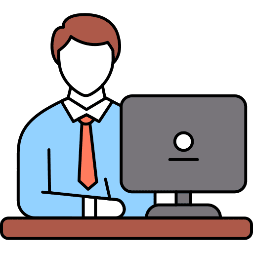 Worker man professions and jobs businessman icon