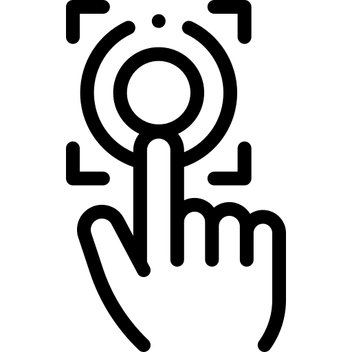 Interactivity push button ui touch icon