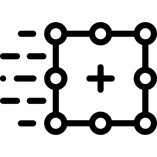 Match moving digital electronics technology icon