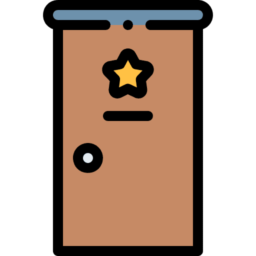 Door door dressing room star icon Door door dressing room star icon
