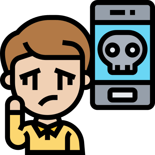 Cyberbullying victim smartphone cyberbullying icon