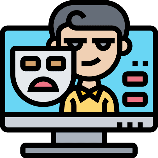 Phishing user computer cyber security icon