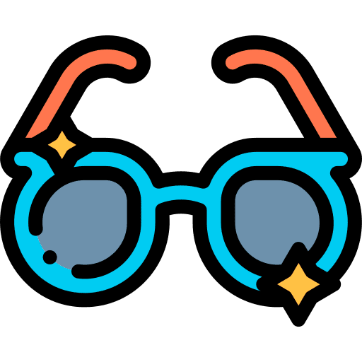 Sunglasses festival stars shapes icon Sunglasses festival stars shapes icon