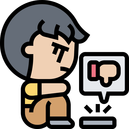 Fear thumb down social media miscellaneous icon
